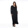 Fashion black lady dress long style flounced skirt XL to 8 XL plus size dresses